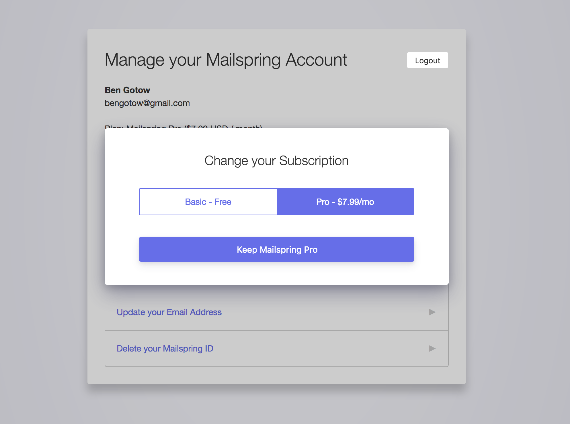 gmail and mailspring wont connect