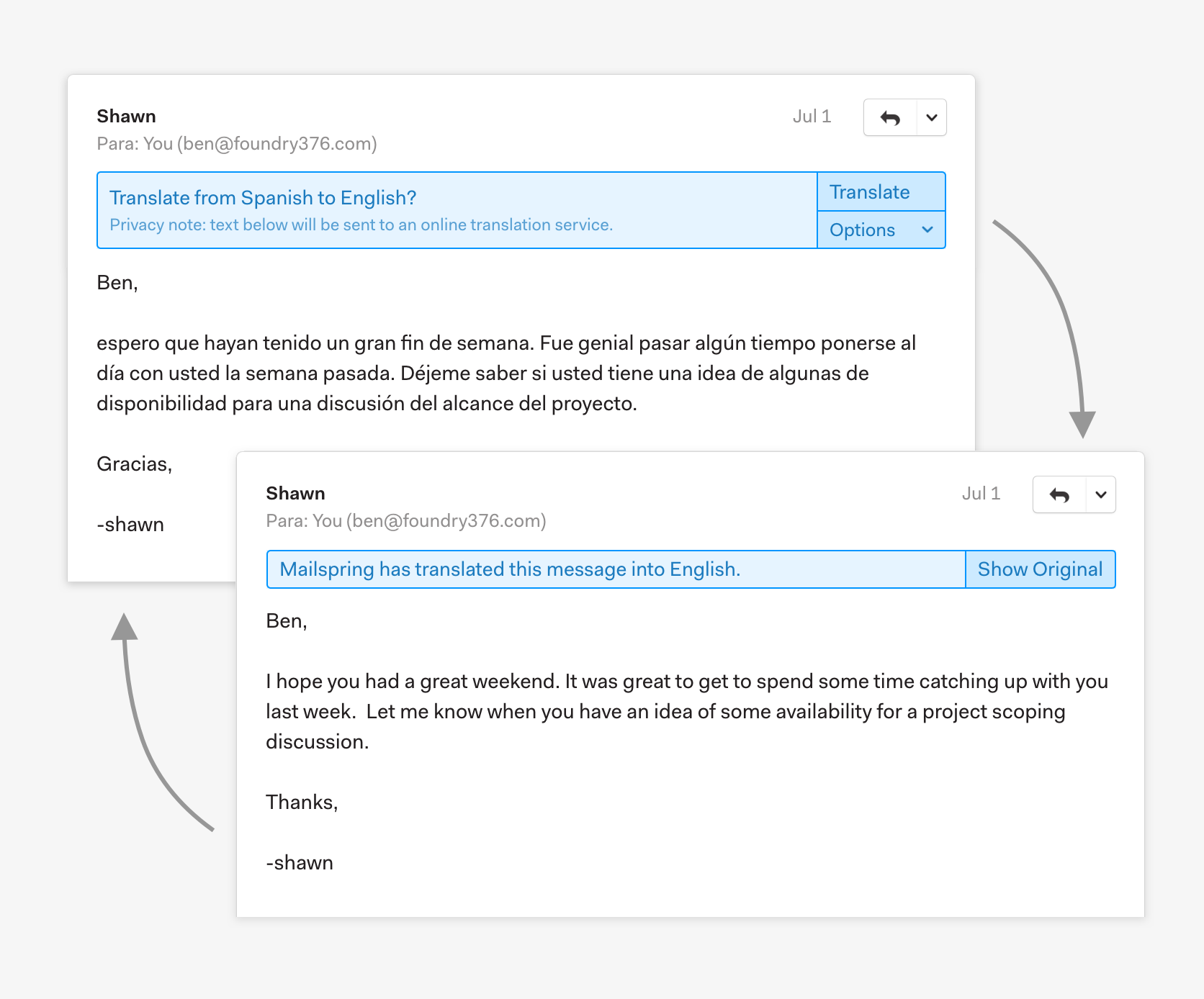 automatically-translate-incoming-email-mailspring-support